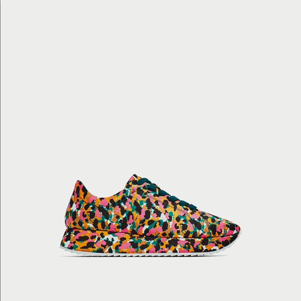 Zara Printed Satin Sneakers Sz 36| 6 US - Picture 2 of 9
